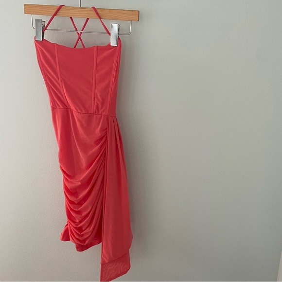 HELLOMOLLY GAL DRESSES UP MINI DRESS PINK 8  large NWT - Picture 4 of 16